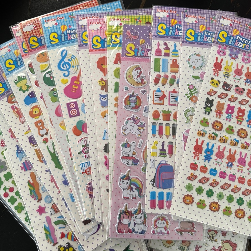 3D Happy Stickers Set of 30